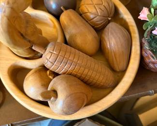 wooden bowl of fruit