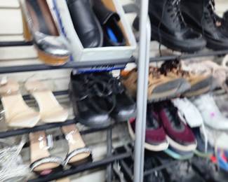 Tennis shoes and hiking boots