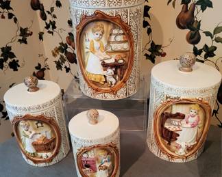 1978 Sears Roebuck Pioneer Woman Cannister Set