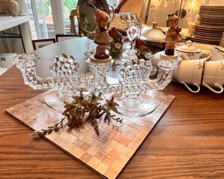 Vtg. Crystal candle sticks 