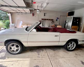 82 Chrysler Convertible LeBaron - Original miles 29,327 - VIN#1C3BC45B4CG180723
We will be taking bids until 1pm on Saturday. Starting bid $5300. 