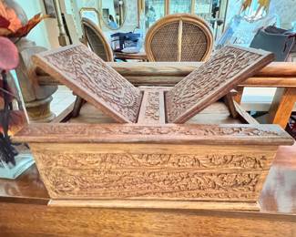 Beautiful carves book box and holder 