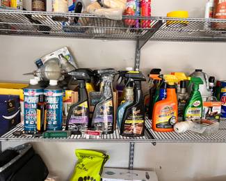 Lots of cleaning products 