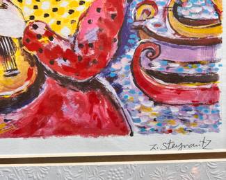 Zamy Steynovitz "Beauty and Beau" framed serigraph 