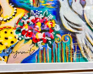 Zamy Steynovitz "Dove's Beauty" framed serigraph 101/350