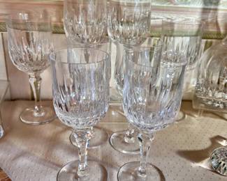 Atlantis  crystal glasses- 3 Sets of 6 Champagne, large & small wine glasses 