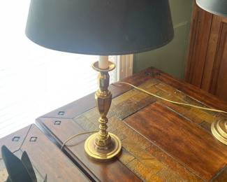 Brass candlestick lamp
