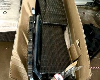 Box with New Patio Furniture