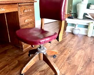 Antique Wooden Desk Chair