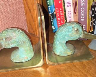 heavy brass bookends