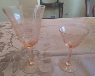 Antique European cut crystal glass ware