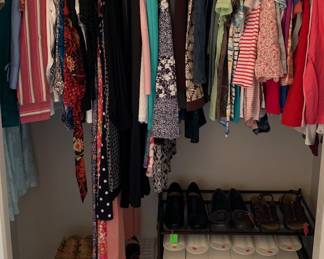 Women’s clothing in sizes small, medium and large