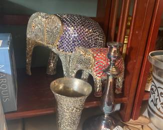 Vintage mirrored Elephants
