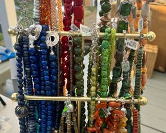Silver and Semi-Precious necklaces - Lapis, Carnelian, and more