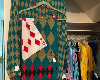 Vintage Bob Mackie Harlequin Shirt and Scarf