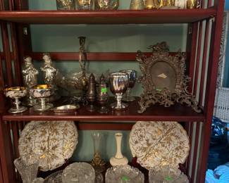 Czech glass decanter and glass set