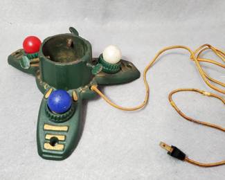 NG094 Vintage Lightup Cast Iron Christmas Tree Stand