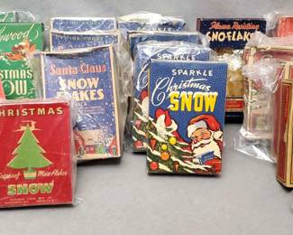 NG081 Vintage Christmas Snow and Snowflakes