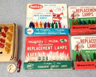 NG065 Vintage Mighty Mite, Spun Glass and Midget Light Replacement Bulbs