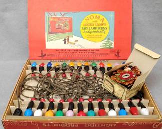 NG034 Vintage Noma Christmas Lights and Reflectors Bobeches