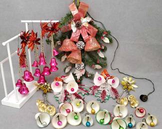 NG046 Vintage Light Up Bell Decor and Bell Ornaments