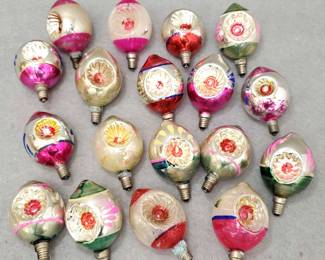 NG045 Vintage Glass Christmas Bulbs