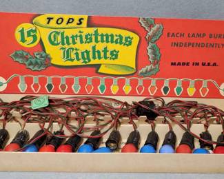 NG012 Vintage Tops Christmas Lights in Original Box