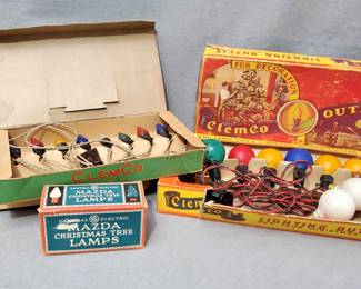 NG107 Vintage Mazda and Clem Co Christmas Lights with Original Boxes