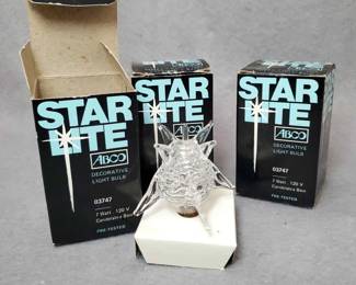 NG042 Star Lite Spun Glass Holiday Lightbulbs