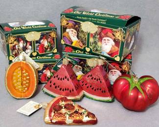 NG009 Old World Christmas Glass Food Ornaments