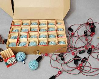 NG026 Vintage Lighted Ice Christmas Lights and Bulbs