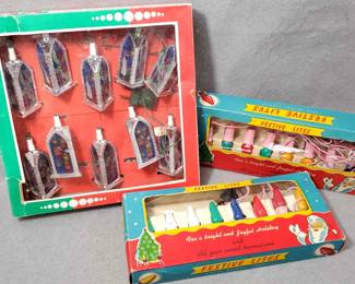 NG102 Vintage Italian Nativity and Festive Christmas Lights