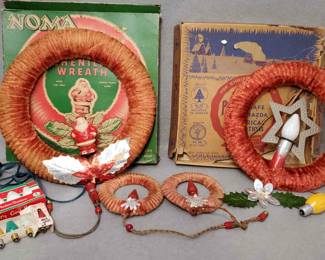 NG109 Vintage Noma and Mazda Chenille Wreaths