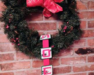 Assortment of Christmas Decor - Christmas Wreath