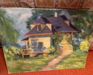 Impressionist Oil Painting on Home by D. Morris