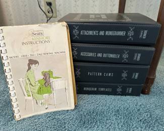 Sears Kenmore Sewing Machine Model 1803 Manual, Sears Kenmore Sewing Accessories - Attachments & Monogrammer, Accessories & Buttonholder, Pattern Cams, Monogram Templates