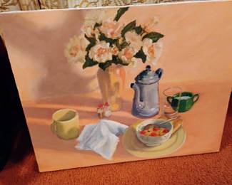Breakfast Scene Still Life Oil Painting