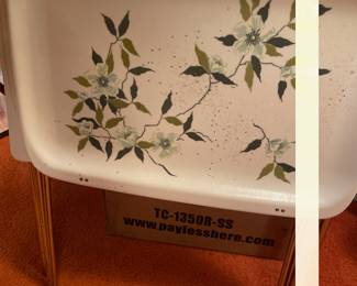 1960's Fiberglass TV Trays with Floral Design