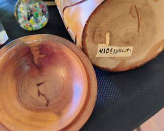 Haitian Carved Wood Lidded Trinket Box