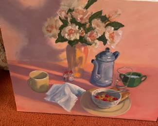 Breakfast Scene Still Life Oil Painting