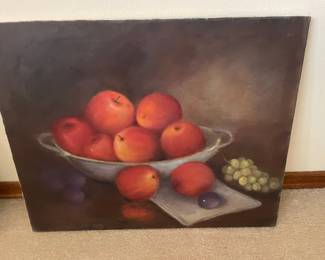 Canvas Still Life Oil Painting of Fruit