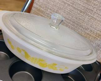 Glasbake Milk Glass 1 Quart Oblong Casserole Dish - J235