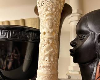 Cow Bone Totem Carving