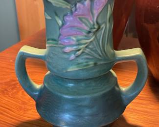 Roseville Pottery Vases with Freesia Design 
