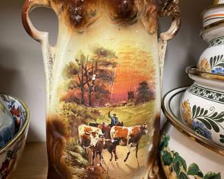 Hanley Vase with Cattle Scene