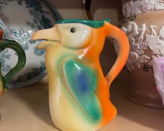 Czechoslovakia Toucan Pottery Creamer