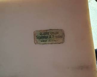 A. Santini Resin Sculpture of Greek God & Goddess - Made in Italy