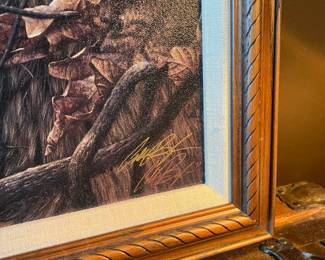 Framed & Numbered Lithograph on Canvas "The Colors of Autumn" by Collin Bogle