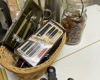 Sheaffer Calligraphy Set, Weems & Plath Ultralight Dividers Compass