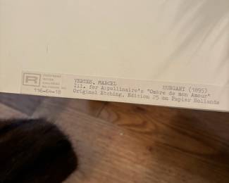 1895 Original Etching "Ombre de mon Amour" by Marcel Vertes